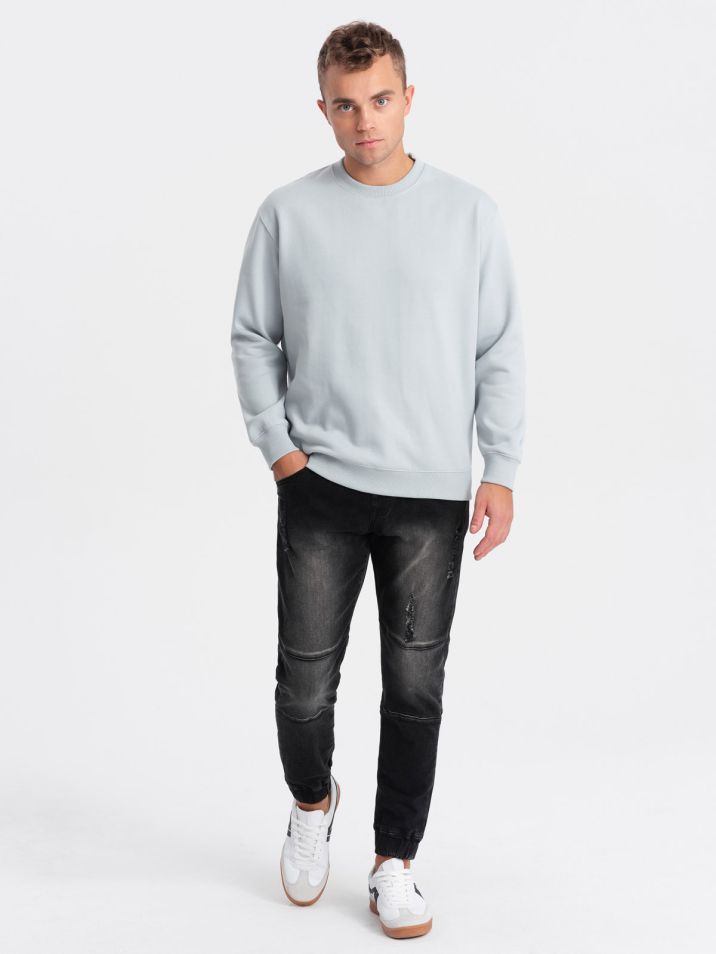 Ombre Clothing Férfi jogger nadrág Pooly fekete