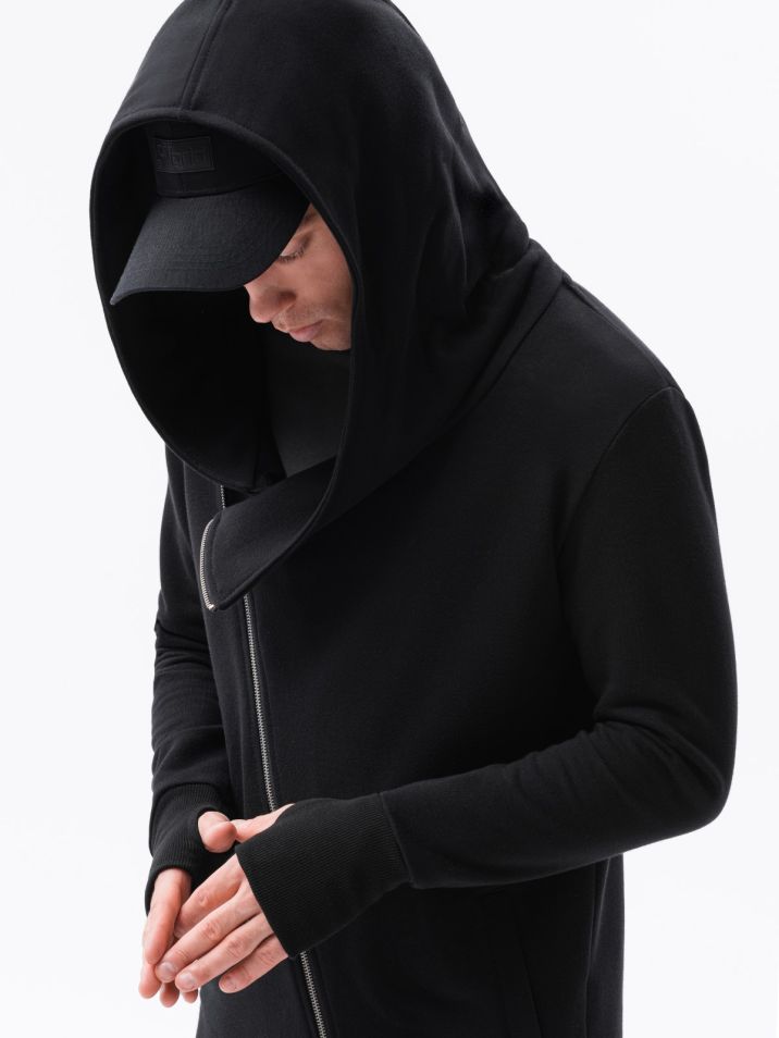 Ombre Clothing Férfi pulóver kapucnival Nantes UrbanX fekete