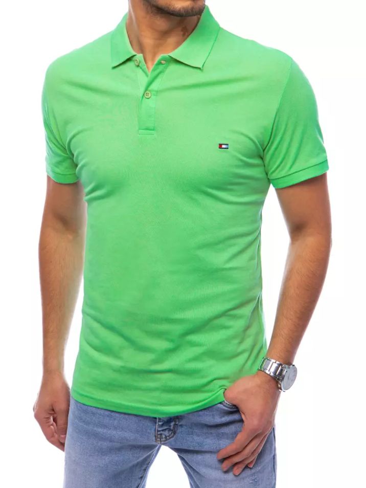 Dstreet férfi galléros póló Selar zöld