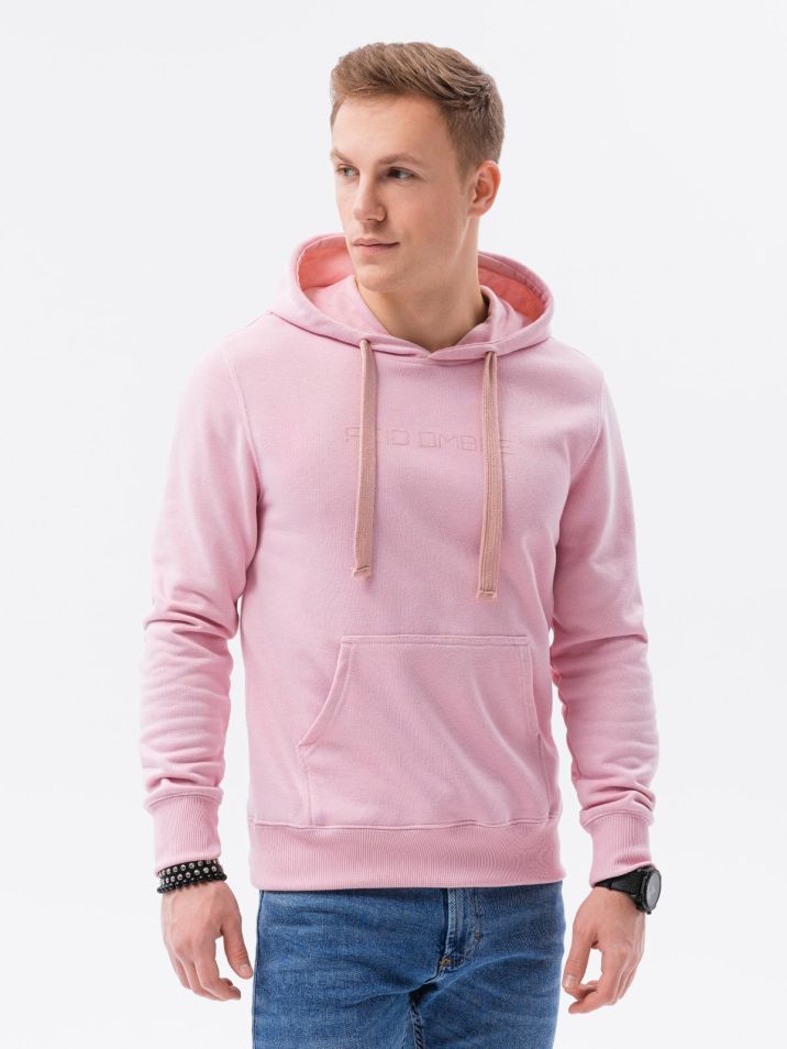 Ombre Clothing férfi mintás pulóver Esta rózsaszín