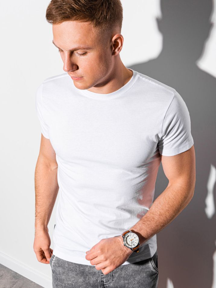 Ombre Clothing férfi alap póló három darabos csomag Omar fehér
