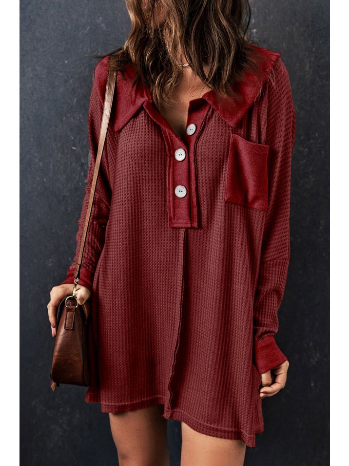 OMG Női hosszú pulóver Amadea piros