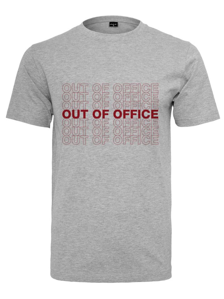 Mens T-Shirt Out Of Office Grey