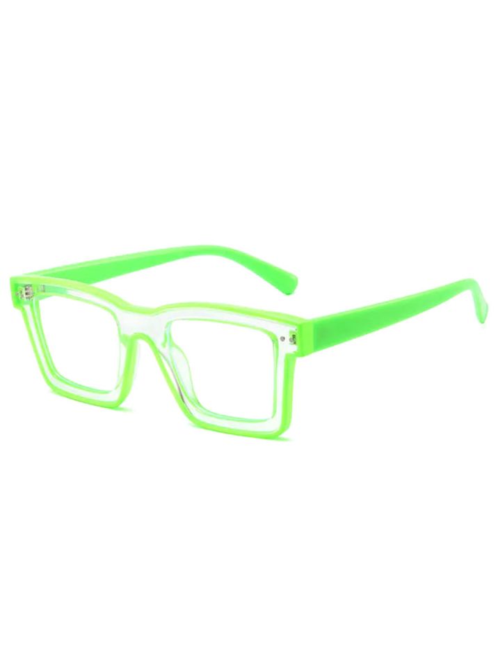 VeyRey Női kék fényt blokkoló szemüveg Twinklepond Szögletes Zöld