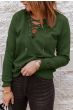 OMG Női pulóver kapucni nélkül Trust zöld